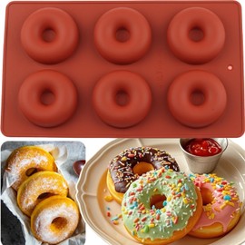 6 Cavity Donut Silicone Chocolate Molds Doughnut Pan Baking Mold For Chocolate Candy