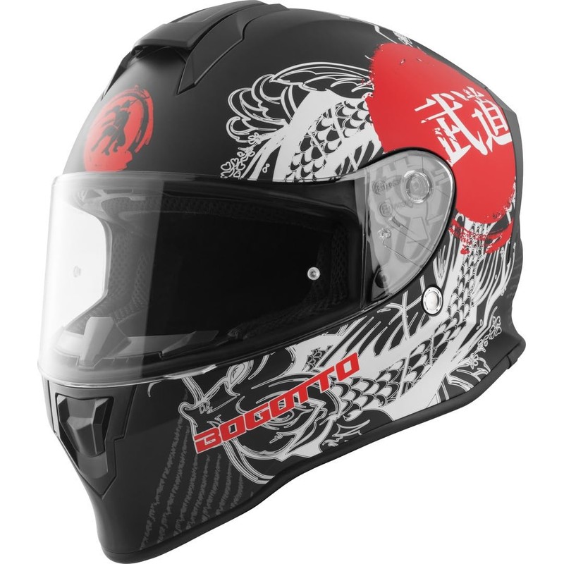 Bogotto H151 Shinee Helmet (White/Red, L)