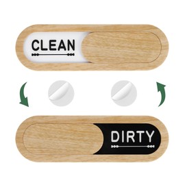 sourcing map Dishwasher Magnet Clean Dirty Sign Oval Magnetic Dishwasher Indicator Heart Non-Scratch with Stickers for Dishwasher Kitchen Hotel, Beige