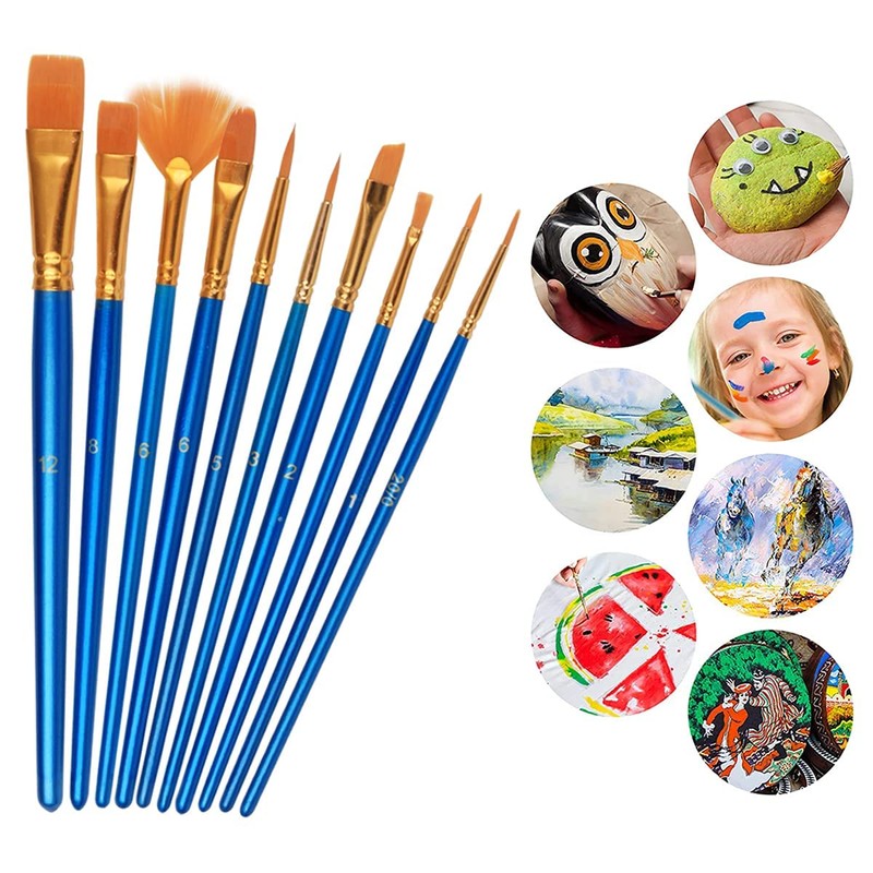 YIHUALE Acrylic Paint Brush, Multi-purpose, Face Brush, Nylon Paint Brush,