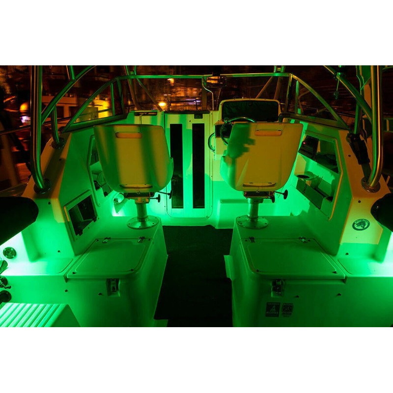 SHENKENUO Green 5M LED Boat Lights Kit Waterproof Pod Bright