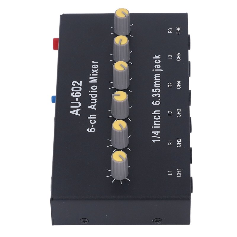 6 Channel Compact Audio Mixer Mono Stereo Switching 6 in