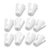 Pack of 10 White Plastic Bobbin Claw, Thread Spool, Cone