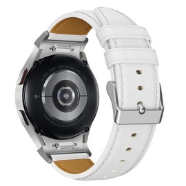 Leather Galaxy Watch 6 Strap, Galaxy Watch 7/Galaxy Watch 5 Pro 45mm Strap, Galaxy Watch 4 Classic Straps 42mm/46mm, Galaxy Watch 6/Galaxy Watch 6 Classic 20 Leather Watch Bands Wristband Bracelet