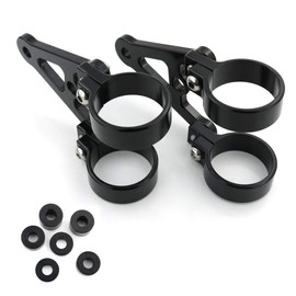 Xitomer 1 par para tubos de horquilla delantera de 35 mm, soporte de lámpara de cabeza con soporte de montaje CNC, para luz de cabeza redonda de 7" o 5.7" (35 mm)