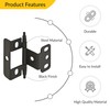 Brixwell QIGO-001 Decorative Butt Hinge Full Wrap Non Mortise Black