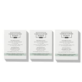 Christophe Robin Hydrating Shampoo Bar With Aloe Vera 100g x3