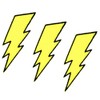 Yellow Lightning Bolt Patch Sew Iron on Embroidered Applique Patches