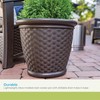 Suncast Sonora 22 Inch Plastic Wicker Indoor or Outdoor Decorative