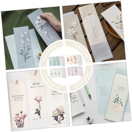 Ciieeo 4sets Fresh Illustrated Envelope Paper Stationery Set Double-Sided Letter Writing for Friends Family Includes Unique Designs for Expressing Emotions Random Style