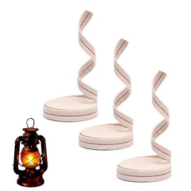 3 Rolls Oil Lamp Wicks, 1/2 Inch Flat Cotton Candle Wicks Replacement, Lanterns Wick for Candle Burners Oil Lamps Kerosene Burner Stove Lighting, Wick Roll Making DIY Accessory(3.3 Feet/Roll)