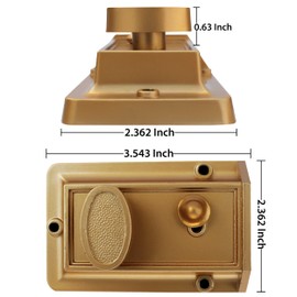 NU-SET 2105-3 Spring Night Latch with Holdback Button, Bronze
