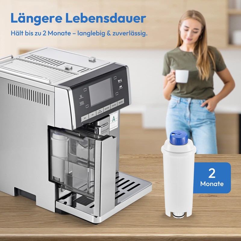 Finsna Water Filter Replacement for De'Longhi DLSC002, Compatible with Magnifica