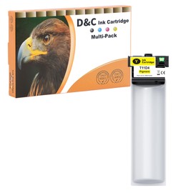 D&C T11D4 Printer Cartridges for Epson T11D4 Cartridges Compatible with Epson Workforce Pro WF-C5390DW, WF-C5390DN, WF-C5390DW BAM, WF-C5890DWF, WF-C5890DWF BAM (1 Yellow)