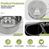 Stainless Steel Swan Sink Strainer Basket, Faucet Hanging Filter Multi-Functional