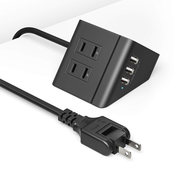 Letmy AS-2312 USB Power Tap, Extension Cord, 4.9 ft (1.5