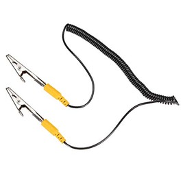 sourcing map Pack of 4 Antistatic ESD Grounding Cable Wire with Double Crocodile Clip