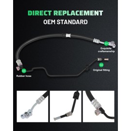 SCITOO 3401201 Power Steering Pressure Hose Line Assembly Compatible with Honda Odyssey 2008 2009 2010, 3.5L SOHC, Pump To Rack/Gear, Replace# 53713SHJA02