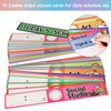 Daily Schedule Pocket Chart Kit,40 Bright Attractive Double-Sided Reusable Erasable