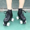 PERZCARE Roller Skates for Women,Double Row 4 Wheels Shiny Quad