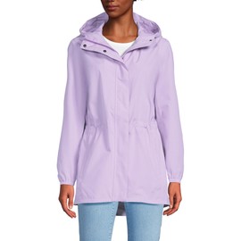 Lands' End Womens Packable Waterproof Raincoat Lilac Petal Regular X-Small