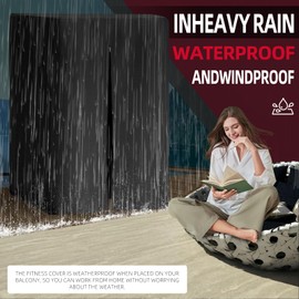 MRWiZMS Protective Cover for Home Gym Set with Waterproof Zipper, Waterproof Cover for Power Tower/Pull Up Dip Station Heavy Duty, 420D Oxford Cloth UV Resistant, Dustproof, Universal