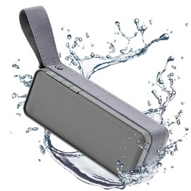 Iris Ohyama BTS-224-HGY Speaker, IPX7 Waterproof Standard, 22 Hours Continuous Playback, 20 Devices Simultaneously Pairing, Waterproof, Small, Waterproof, Bluetooth5.0, USB, Wireless, Compact,