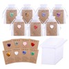 Top Plaza 24 Sets Pocket Hug Token Natural Heart Stones