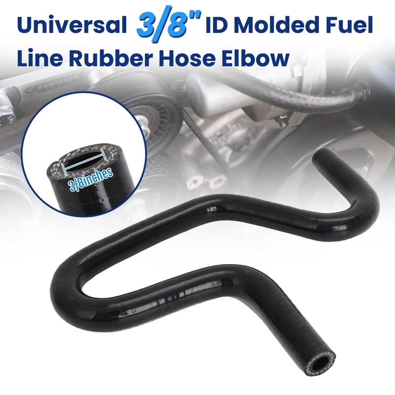 Motoparty 3/8" Fuel Line Rubber Hose Elbow 45 90 135