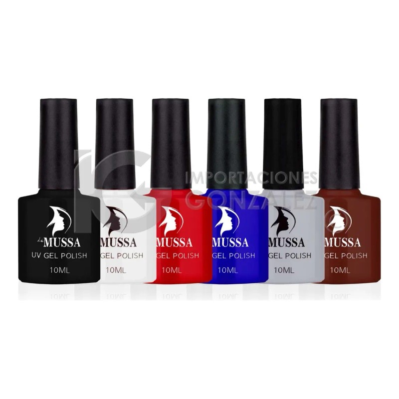 Gama De Gel Semipermanente Mussa® 6 Esmaltes Para Uñas Uv