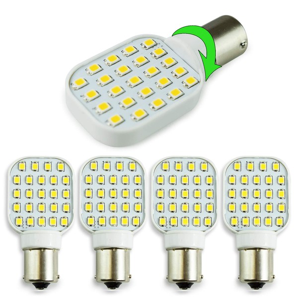 4 Pack Rotating Super Bright 300 Lumen 1141 1156 Wedge