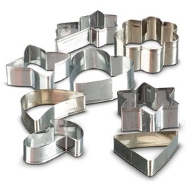 Ekco | Set de Cortadores de Galletas 8 Piezas de Acero Inoxidable – Espesor 0.3 mm – Color Metal