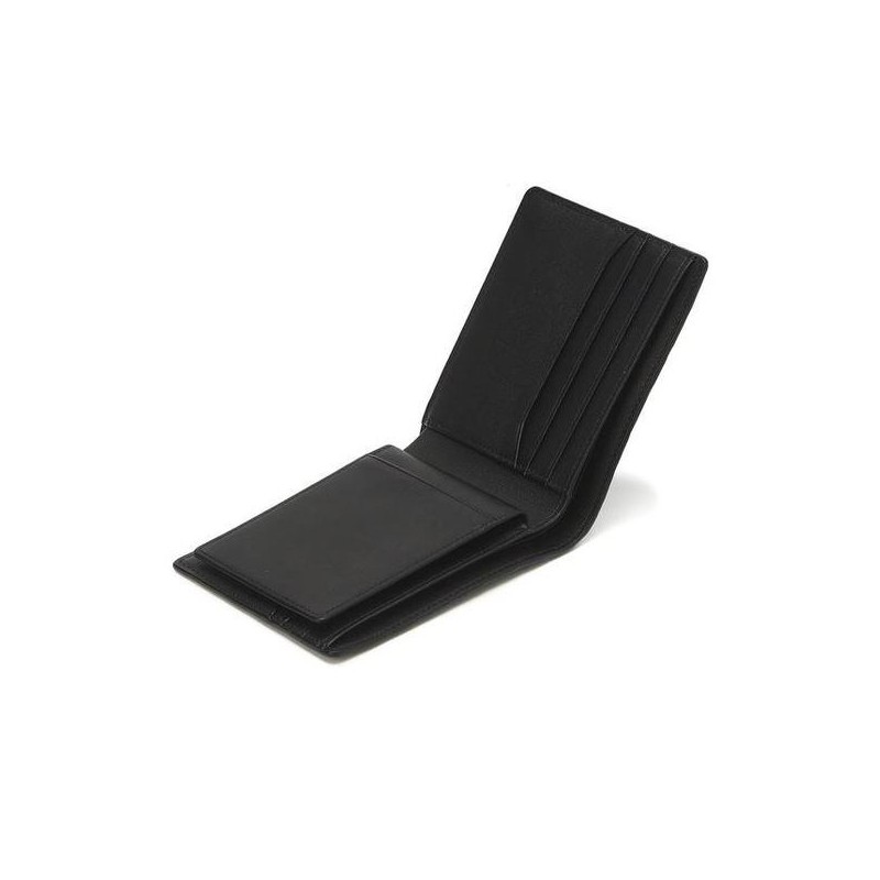 Hazzys (대구신세계)블랙 로고패턴 소가죽 반지갑 HJWA5E831BK Daegu Shinsegae Black Logo