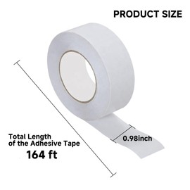 2 Rolls 25mmx50m Double Sided Tape, Universal Super Sticky Resistante Clear Tape Extra Strong Adhesive Double Sided Tape Heavy Duty for Gift Wrap Tape Craft Art Poster Holding Carpets Woodworking