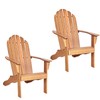 Giantex Adirondack Chair Outdoor Wooden W/Ergonomic Design Acacia Chair for