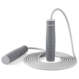 BONMIXC 1-LB Jump Rope Weighted Skipping Rope for Women Exercise Fitness Jump Rope Silicone Grips Adjustable Length Jumping Rope for Adults