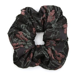 UNDERCONTROL Signature Gold Label Point Large Band Jacquard Flower Pattern Scrunchie Headband Hairband Band Made in Korea, Grey, Medium