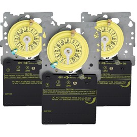 Intermatic T101M 24-Hour 120V Mechanical Time Switch, 3 Pack - 24-Hour 120V Mechanical Time Switch, SPST, Mechanism Only (3pk)