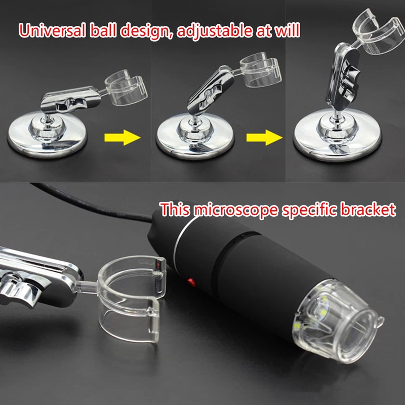 NIHENHAO Universal USB Microscope Stand Holder Clip Mount Spotting Digital