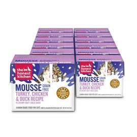 The Honest Kitchen Cat Grain Free Turkey, Chicken & Duck Mousse in Goat's Milk 2.8oz x12