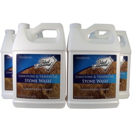 Black Diamond Stoneworks Limestone and Travertine Floor Cleaner: Natural Stone, Marble, Slate, honed or tumbled. 4-Gallon concentrate Ph Neutral