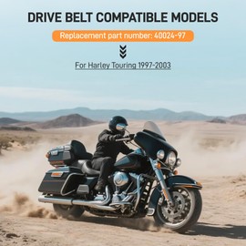 JERBOR 139T 1-1/2" Heavy Duty Rear Drive Belt for Harley Davidson Touring Electra Glide Road Glide Road King FLT FLHT FLHR FLTR 1997-2003,Durable High Strength Drive Belt Replace 40024-97