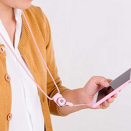 CHROME CRANE SC004 (03.Pink) Smartphone Strap String Cell Phone Holder Smartphone Ring Neck Hanging Finger Ring Detachable