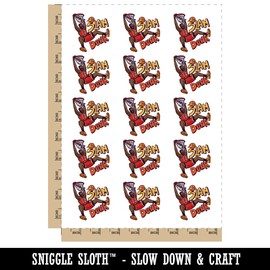 Slam Dunk Basketball Player Sports Temporary Tattoo Water Resistant Fake Body Art Set Collection - 15 2" Tattoos (1 Sheet)