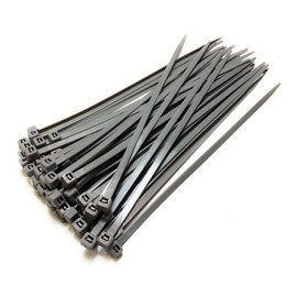 Nylon Plastic Cable Ties Long and Wide Extra Large Zip Ties wrap 50 pieces (Silver, 4.8mm x 300mm)