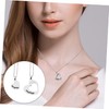 jojofuny 3sets Elegant Stainless Steel Necklace Heart Shape Pendant English
