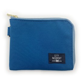 City Passport Portable, Foldable, and Lightweight Zipper Case for Cards, ID, Money Multi Storage Travel Organizer (Blue)