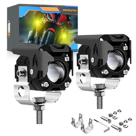 MONDEVIEW Motorcycle Auxiliary Driving Spotlights LED Pod Lights, High Low Beam, Waterproof, Compatible with Motorcycle Truck SUV ATV UTV SUV Boat, 2 PCS