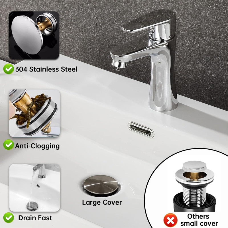 Bathroom Sink Drain Kit with Flexible Expandable Pipe: Odor-Free &