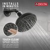 Delta Faucet 8-Spray Touch-Clean Matte Black Shower Head, Delta Shower